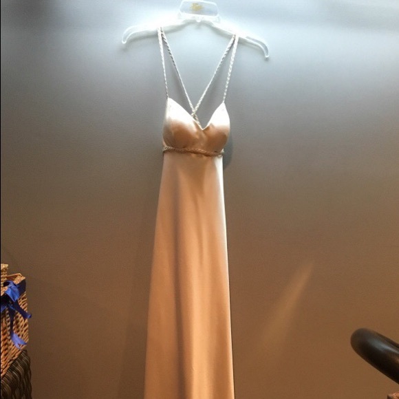 Never been worn, champagne prom dress. - Picture 2 of 4